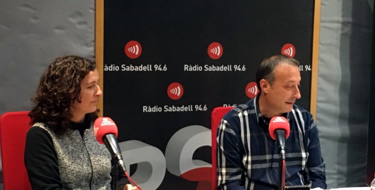 Reyes i Garcia, als estudis de Ràdio Sabadell/ Raquel Garcia