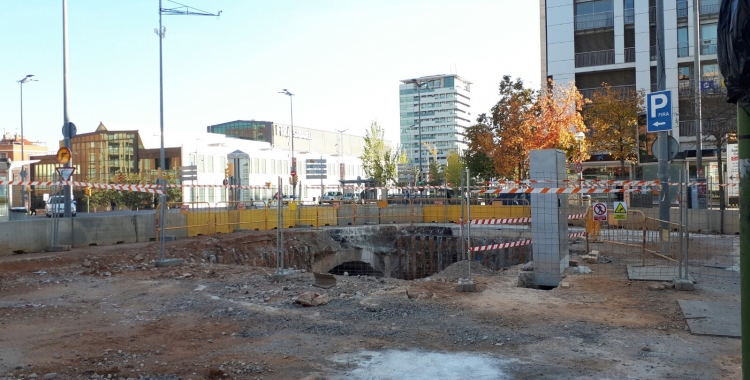 Estat actual de les obres de l'estació de Sabadell Centre. | Foto: Karen Madrid