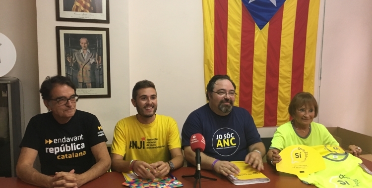 Membres de Sabadell per la independència a la roda de premsa prèvia a l'11 de setembre | Arxiu