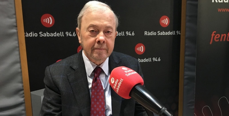 Antoni Maria Brunet, president de la Cambra de Comerç de Sabadell, a l'estudi de Ràdio Sabadell. 