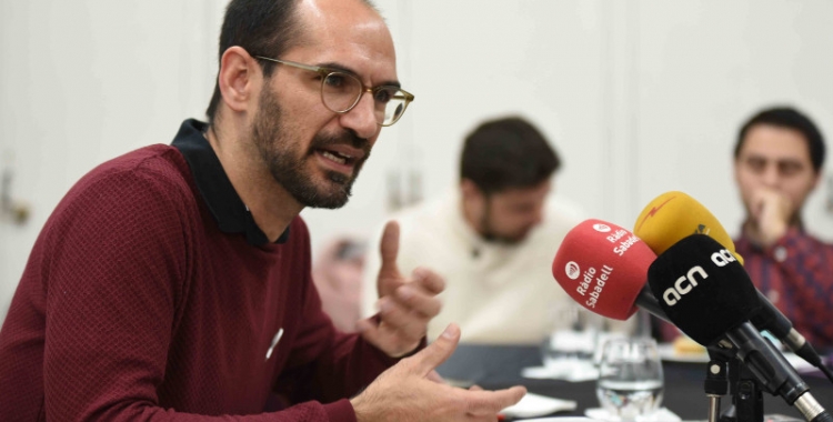 L'alcalde, Maties Serracant, en el balanç de l'acció de govern d'aquest any. Foto: Roger Benet