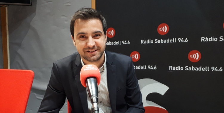 Pol Gibert, als estudis de Ràdio Sabadell/ Serveis Informatius