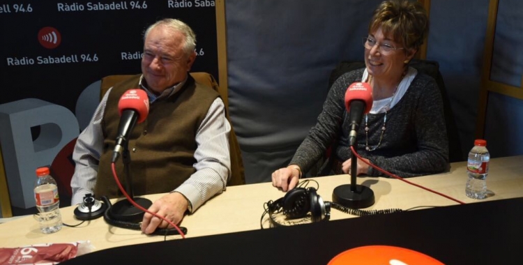 Ernest Llenas i Montserrat Avellaneda als estudis de Ràdio Sabadell | Roger Benet