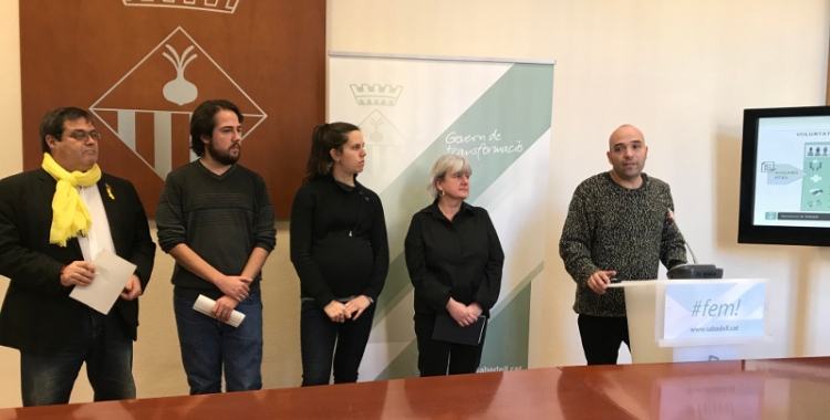 El tinent d'alcalde, Joan Berlanga, ha presentat els pressupostos de 2018 amb tots els regidors de l'àrea. 