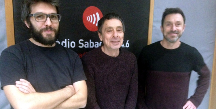 Roviras (dreta) i Castellet (esquerra) als estudis de Ràdio Sabadell/ Raquel Garcia