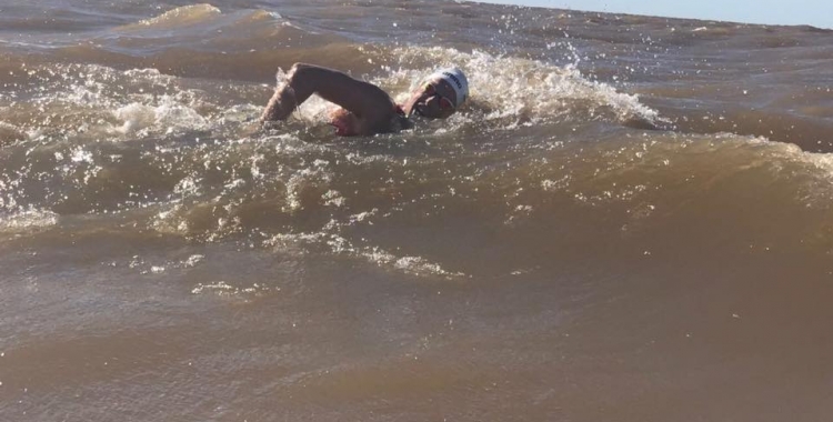 Damián Blaum, en plena prova al Río de la Plata