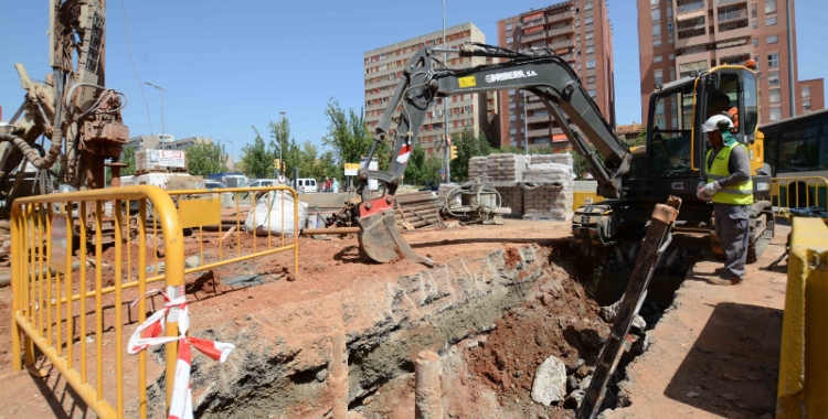 Evolució de les obres de l'estació de Sabadell centre de la Renfe. Foto: Roger Benet