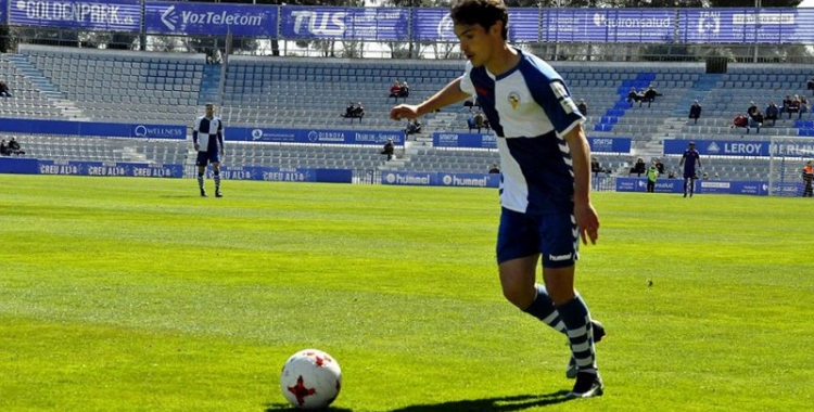 Josu en una acció del partit contra el Llagostera | Crispulo D.