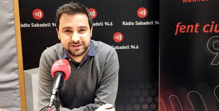 Pol Gibert aquest matí als estudis de Ràdio Sabadell