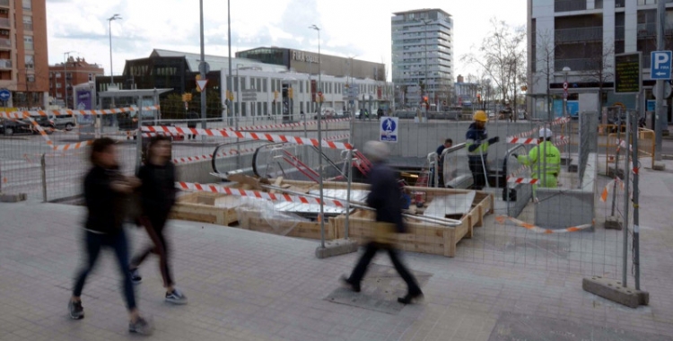 Imatge de l'accés, encara per acabar, a la nova estació Sabadell Centre de Rodalies | Roger Benet