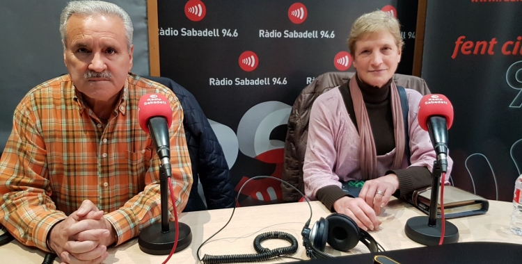 Antonio Carballo i Conxita Membrives, a Ràdio Sabadell/ Raquel Garcia