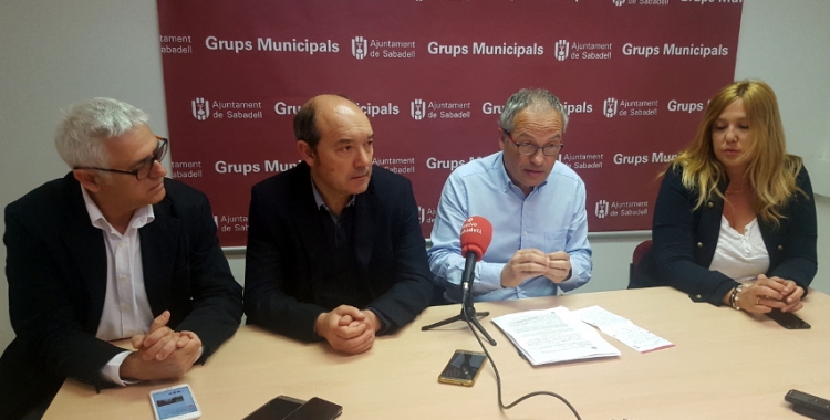 Toni Font, Josep Beltran, Carles Rossinyol i Sílvia Renom, regidors de CiU