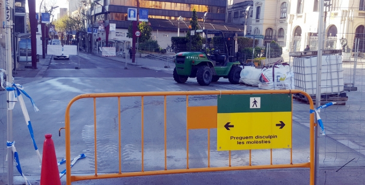 Imatge de les obres que s'estan enllestint al Passeig