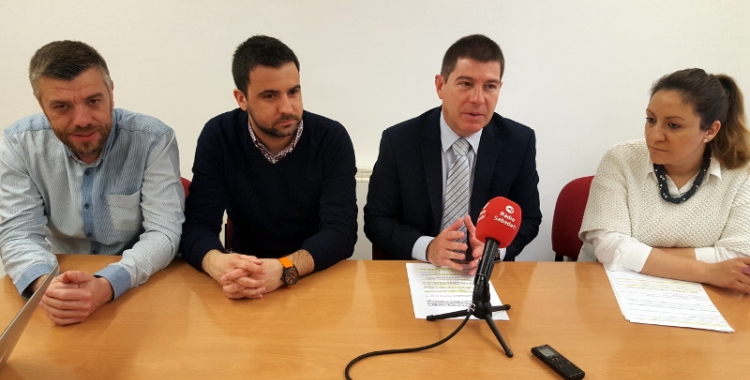 D'esquerra a dreta: Cristian Sánchez, Pol Gibert, Josep Ayuso i Anna Carrasco