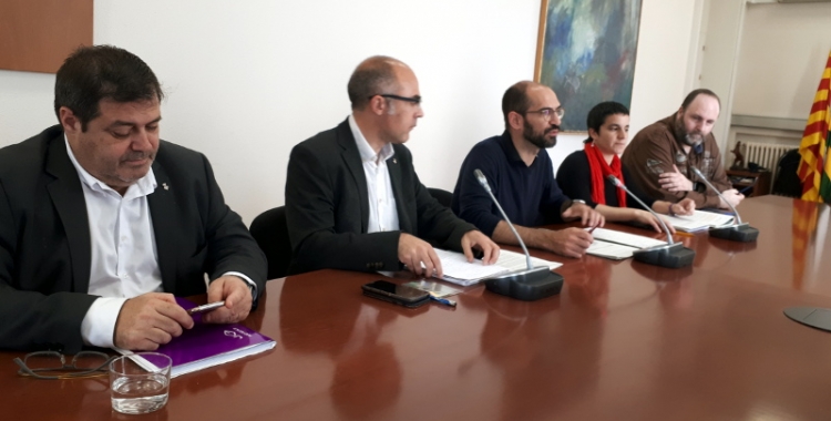 L'alcalde i membres de la Comissió de Transparència han presentat avui l'auditoria/ Karen Madrid