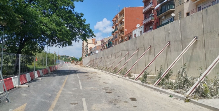 Perspectiva del mur des del carrer de l'Onyar | Pere Gallifa