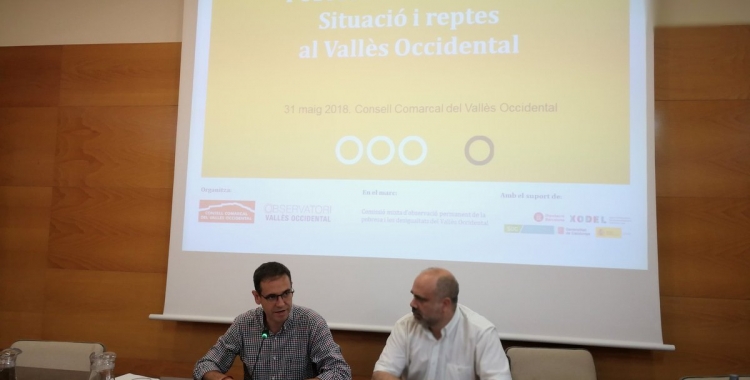 Igansi Giménez i el professor de sociologia Pau Marí-Klose | Consell Comarcal del Vallès Occidental