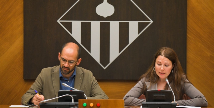 Serracant i Abellán a la sala de plens del consistori | Ajuntament de Sabadell