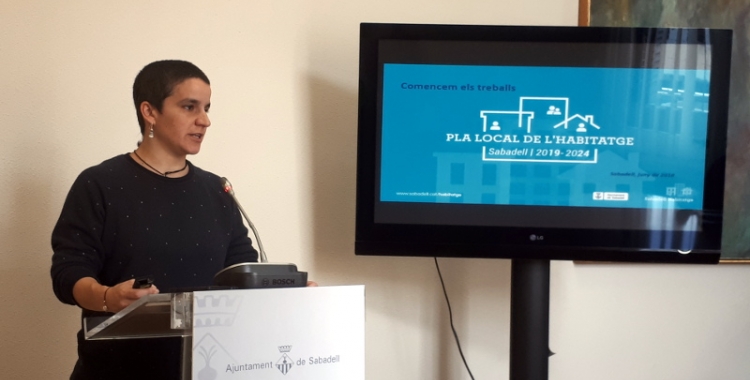 Glòria Rubio ha presentat avui les línies principals del Pla Local de l'Habitatge/ Karen Madrid