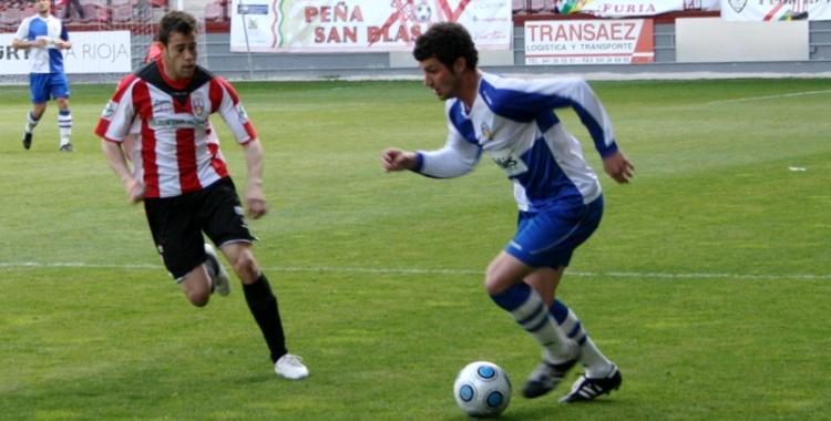 Eneko Fernández de Garayalde l'any 2010 a Las Gaunas en l'última visita del Sabadell a La Rioja | Adrián Arroyo