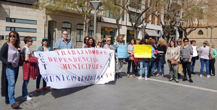 Les treballadores de la neteja s'han concentrat en nombroses ocasions coincidint amb el Ple/ Cedida