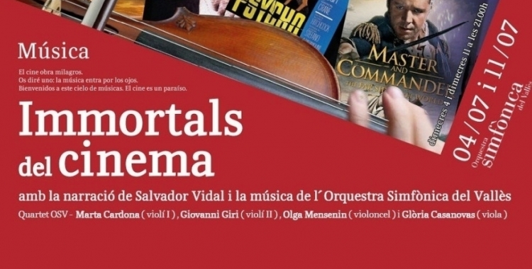 Cartell del concert Immortals del cinema 