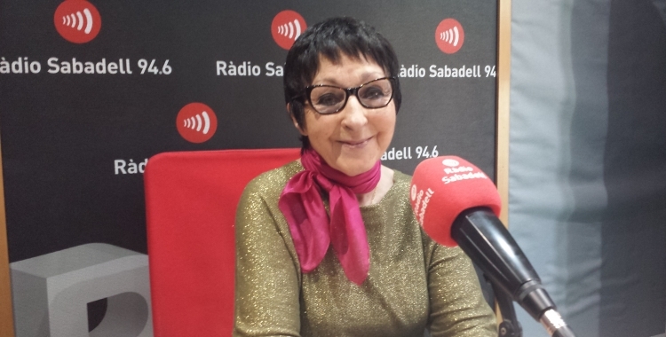 Mirna Lacambra als estudis de Ràdio Sabadell | Arxiu
