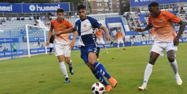 Néstor Querol, autor del primer gol oficial del Sabadell aquesta temporada | Crispulo D.