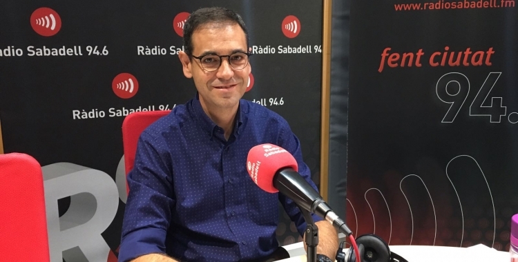 Giménez, als estudis de Ràdio Sabadell | Arxiu