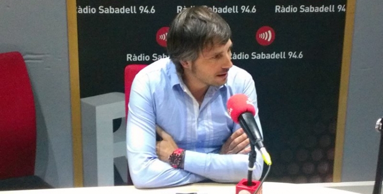Sergi Giralt als estudis de Ràdio Sabadell | Arxiu RS