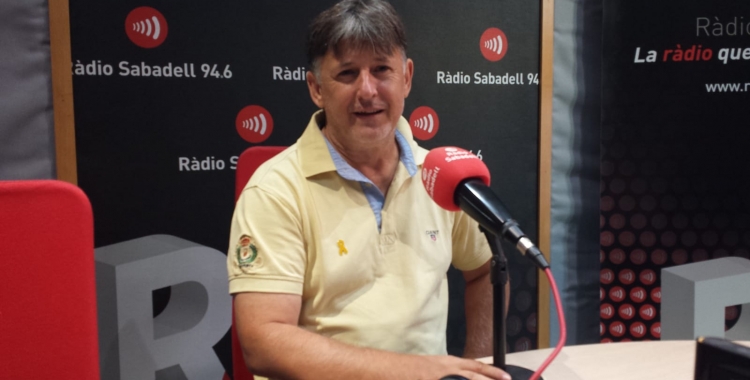 Jordi Grané a l'estudi de Ràdio Sabadel | Pau Duran