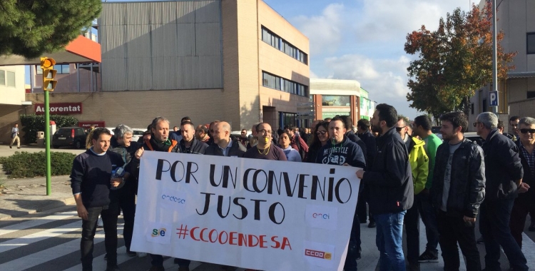 Imatge de la mobilització d'aquesta tarda al carrer Bocaccio | Ràdio Sabadell 