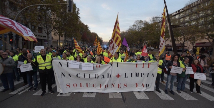 Manifestació dels treballadors d'SMATSA