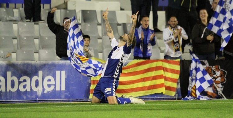 Antonio Domínguez celebra el segon gol del partit | Sendy Dihör