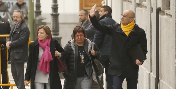 Forcadell, Bassa i Romeva a les portes del Suprem el març passat | ACN 