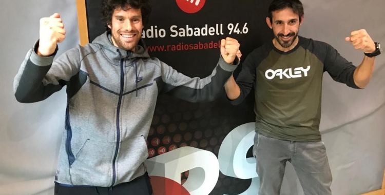 Jordi Cruz i Aleix Muñío avui als estudis de Ràdio Sabadell | Adrián Arroyo