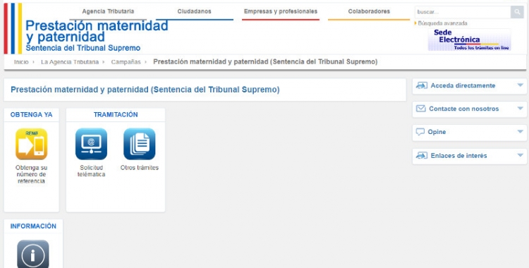 Imatge del portal web on es pot fer la reclamació