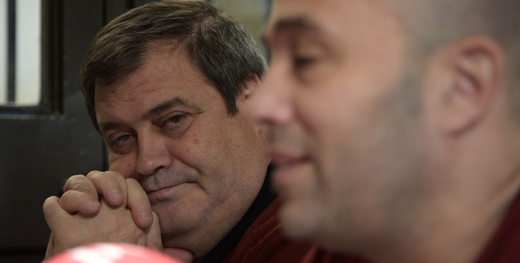 Ramon Vidal i Joan Berlanga en una roda de premsa d'Unitat pel Canvi, la formació amb la que van concórrer a les eleccions de 2015 | Roger Benet