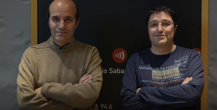 Toni i Xasqui Ten, als estudis de Ràdio Sabadell/ Roger Benet