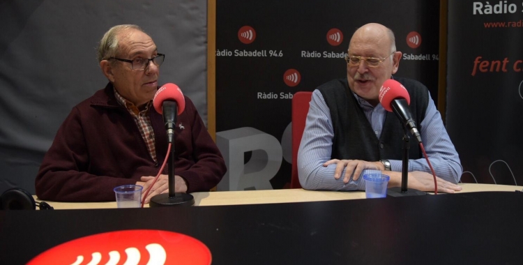 Martí Sala i Josep Masip a l'estudi de Ràdio Sabadell | Roger Benet