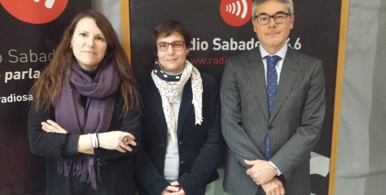 D'esquerra a dreta, Eva Abellan, Eulàlia Barros i Miquel Sánchez| Pau Duran