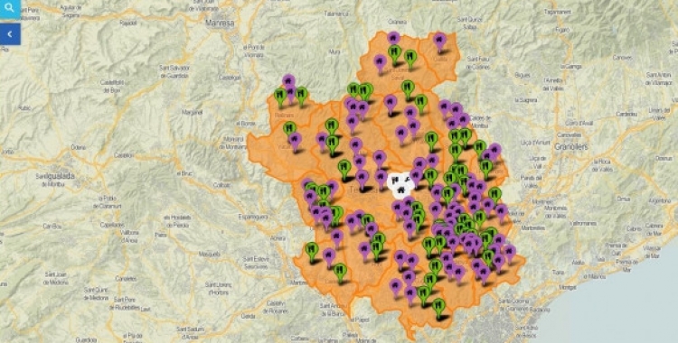 El mapa interactiu elaborat pel Consell