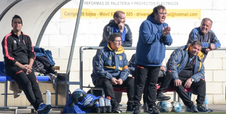 Quico Díaz diumenge passat a la banqueta del Municipal de Ca n'Oriac | Roger Benet