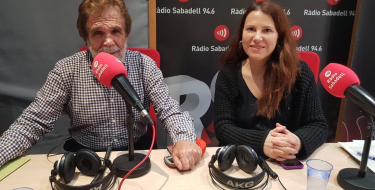 Eva Abellan i Agustín Lorca, als estudis de Ràdio Sabadell/ Pau Duran