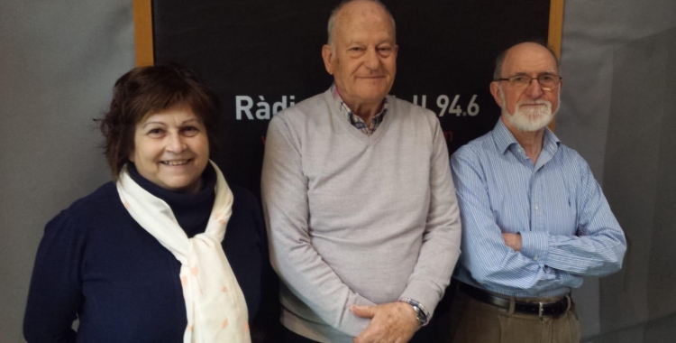 Els tres cantaires als estudis de Ràdio Sabadell | Mireia Sans