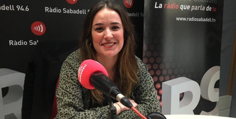 Aida Sanuy avui als estudis de Ràdio Sabadell | Mireia Sans