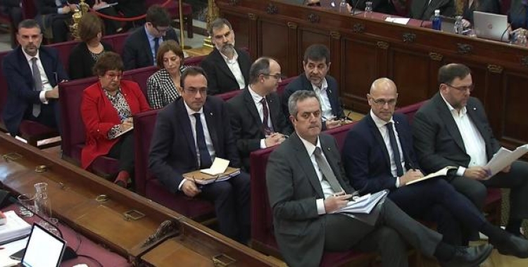 Els acusats al judici del procés