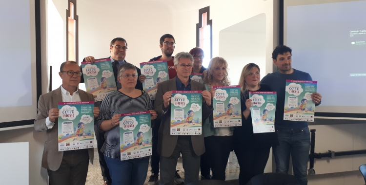 Impulsors de la cursa i representants del Taulí han presentat avui la 4a edició de Sabadell corre pels Nens/ Karen Madrid