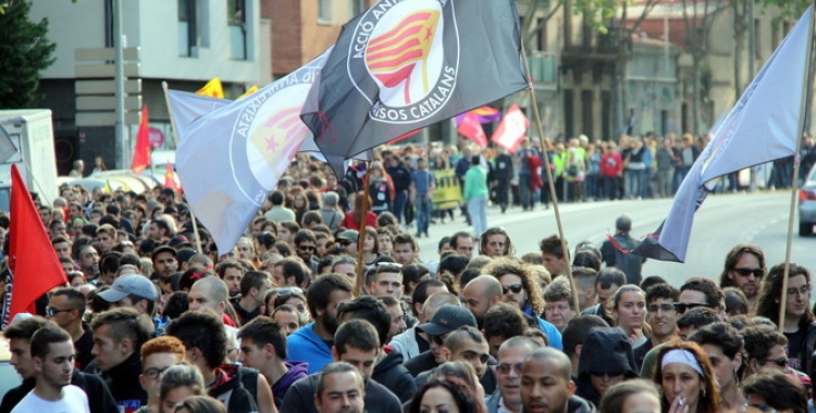 Imatge de la manifestació antifeixista de fa uns anys a Sabadell | Arxiu