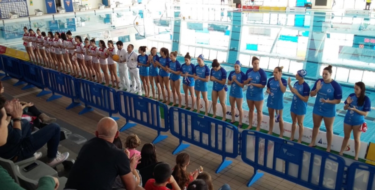 Imatge de la presentació del partit del dissabte | @cnswaterpolo